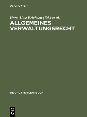 cover image of Allgemeines Verwaltungsrecht